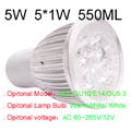 550LM 5W E27 GU10 E14 GU5.3 LED Light Lamp Bulb AC85-265V 110V 220V Cool Warm White=50W halogen. Opitonal Model：E27/GU10/E14/GU5.3. Opitonal Lamp B